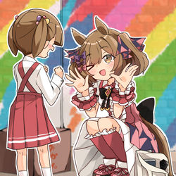 This is a pixiv picture whose title is 将来大人気のウマドルになるファル子.