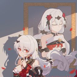 This is a pixiv picture whose title is 画了壁纸版月下.