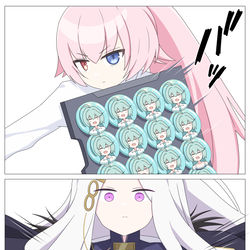 This is a pixiv picture whose title is 推しバトル.