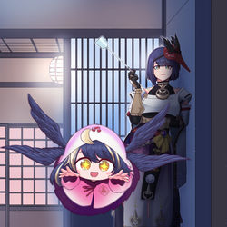 This is a pixiv picture whose title is Kujou Family.