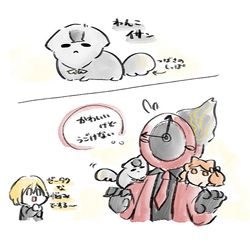 This is a pixiv picture whose title is LimbusCompany: イサンとシンクレアがわんこに.