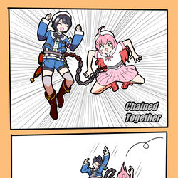 This is a pixiv picture whose title is 即オチ2コマ.