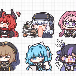 This is a pixiv picture whose title is 10 Nikke emoticons!.