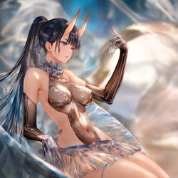 This is a pixiv picture whose title is 能代 Water of Life.