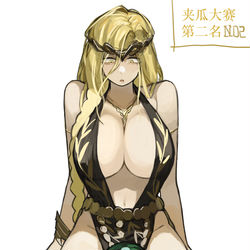 This is a pixiv picture whose title is 清纯金发姐.
