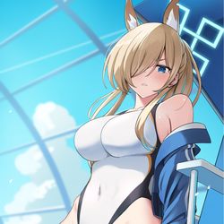 This is a pixiv picture whose title is 水着カンナちゃん.