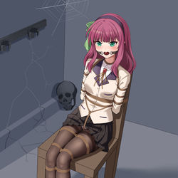 This is a pixiv picture whose title is 緊縛の非日常.