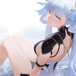 This is a pixiv picture whose title is 今汐.