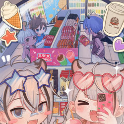 This is a pixiv picture whose title is 🍧只是想畫思樂冰.