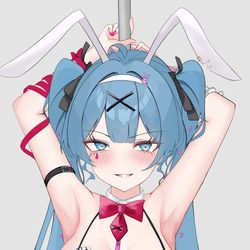 This is a pixiv picture whose title is ラビットホールミク.