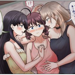 This is a pixiv picture whose title is 新川崎(仮)サンドイッチ♡.