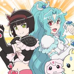 This is a pixiv picture whose title is ふたりはツキミチ.