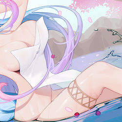 This is a pixiv picture whose title is Sakura Splash Splash.