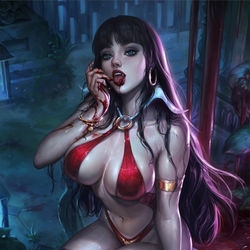 This is a pixiv picture whose title is Vampirella.