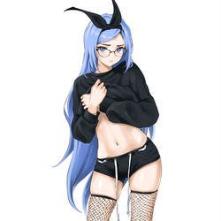 This is a pixiv picture whose title is black outfit.