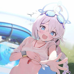 This is a pixiv picture whose title is キリノ　「水着が・・・/////」.