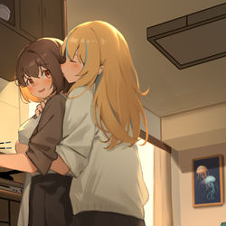 This is a pixiv picture whose title is 共同作業.