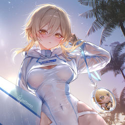 This is a pixiv picture whose title is 良い波来るかな？.