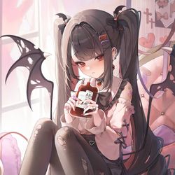 This is a pixiv picture whose title is 🥺🩸.
