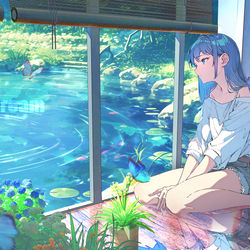 This is a pixiv picture whose title is 观水.