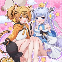 This is a pixiv picture whose title is 虎賁,龍武❤.