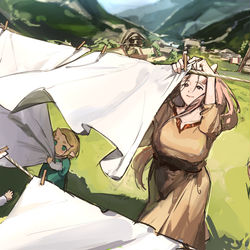 This is a pixiv picture whose title is laundry.