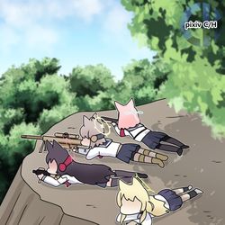 This is a pixiv picture whose title is 퐉스짓 Foxy Deed.