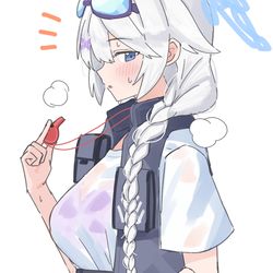 This is a pixiv picture whose title is ……本官に何か御用ですか？.