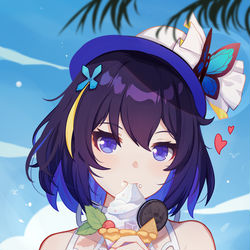 This is a pixiv picture whose title is 夏雪铃兰.