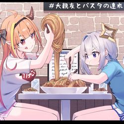 This is a pixiv picture whose title is パスタの連れ.