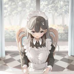 This is a pixiv picture whose title is 「あまり見られると食べづらいのですが...」.