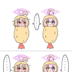 This is a pixiv picture whose title is ホシノサクサクとマヒロサクサク.