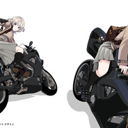 This is a pixiv picture whose title is リコリスの番長！！.