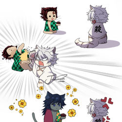 This is a pixiv picture whose title is 🐱💥💪🐱.