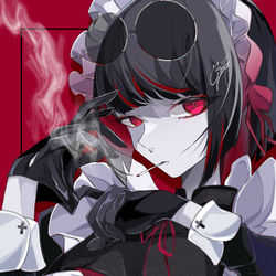 This is a pixiv picture whose title is メイド.