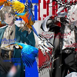 This is a pixiv picture whose title is 【7/7】ChroNoiRイラスト本「COEXIST」サンプル.