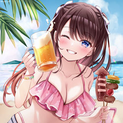 This is a pixiv picture whose title is 一緒に飲もう～！.