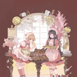 This is a pixiv picture whose title is Love in kitchen.