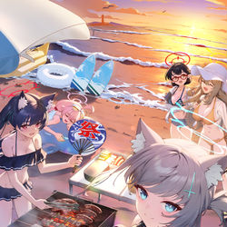 This is a pixiv picture whose title is bbq Party.