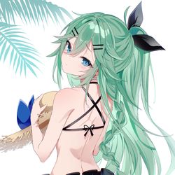 This is a pixiv picture whose title is 水着山風.