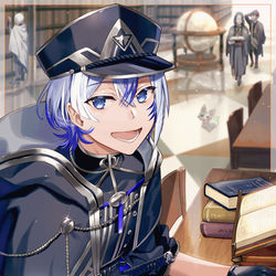 This is a pixiv picture whose title is 図書室の大慶.