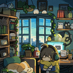 This is a pixiv picture whose title is いぬと暮らしたい🐶.
