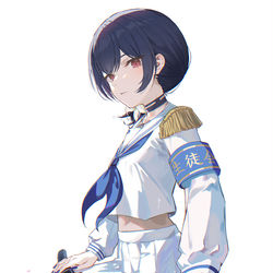 This is a pixiv picture whose title is 群青き導火線.