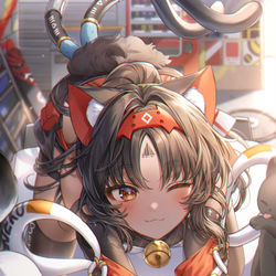 This is a pixiv picture whose title is nekomata.