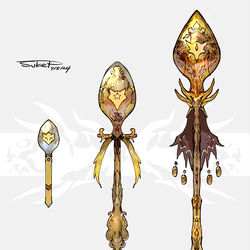 This is a pixiv picture whose title is ケーシィ・ユンゲラー・フーディンモチーフの武器（ポケモン）.
