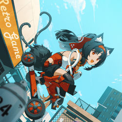 This is a pixiv picture whose title is Nekomata.