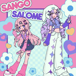 This is a pixiv picture whose title is サロメンゴ💗💜.
