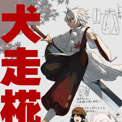 This is a pixiv picture whose title is 犬走椛のキャラデザ.