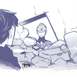 This is a pixiv picture whose title is ウルトラマンアーク.