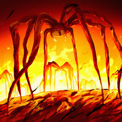 This is a pixiv picture whose title is 襲撃.